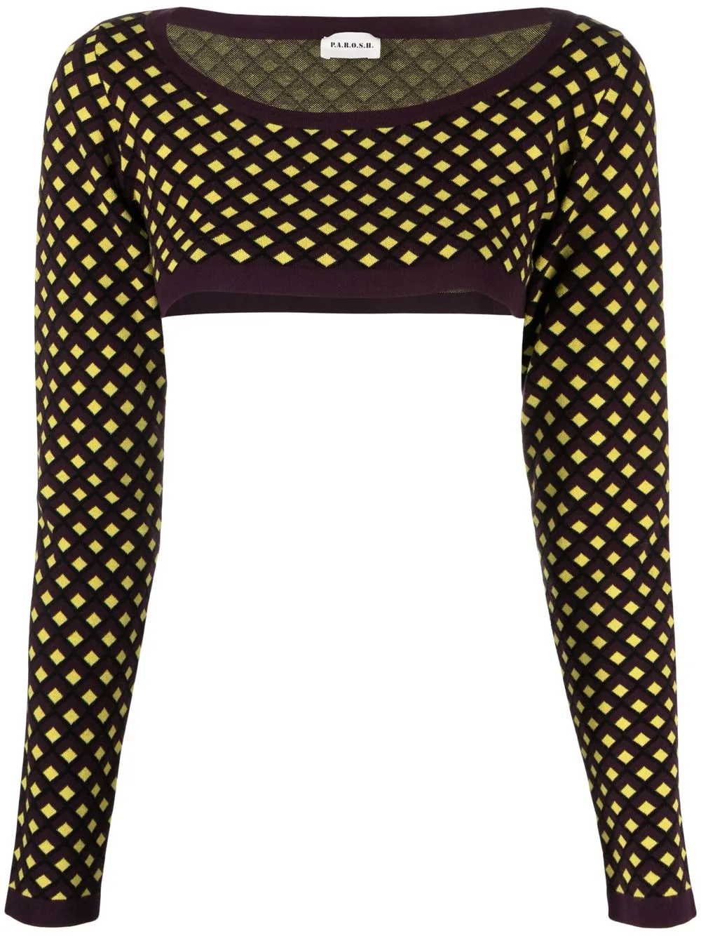 P.A.R.O.S.H. vestido con paneles en contraste - Morado