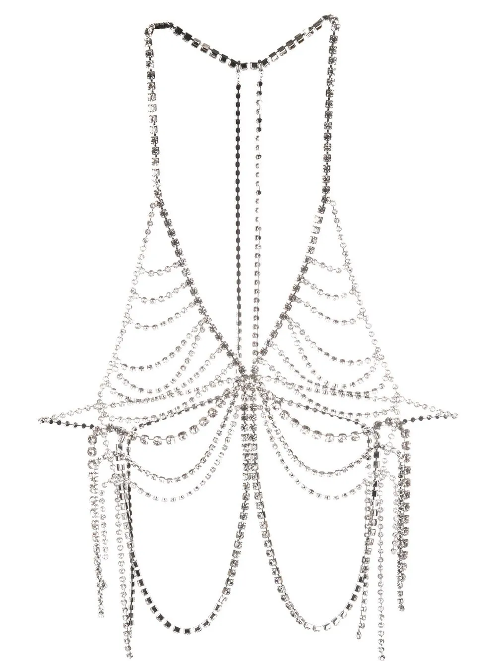 

Nº21 Crystal-Embellished body chain - Silver