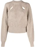 ISABEL MARANT cut-out knitted jumper - Neutrals