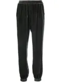 Gold Hawk tapered velvet track pants - Grey