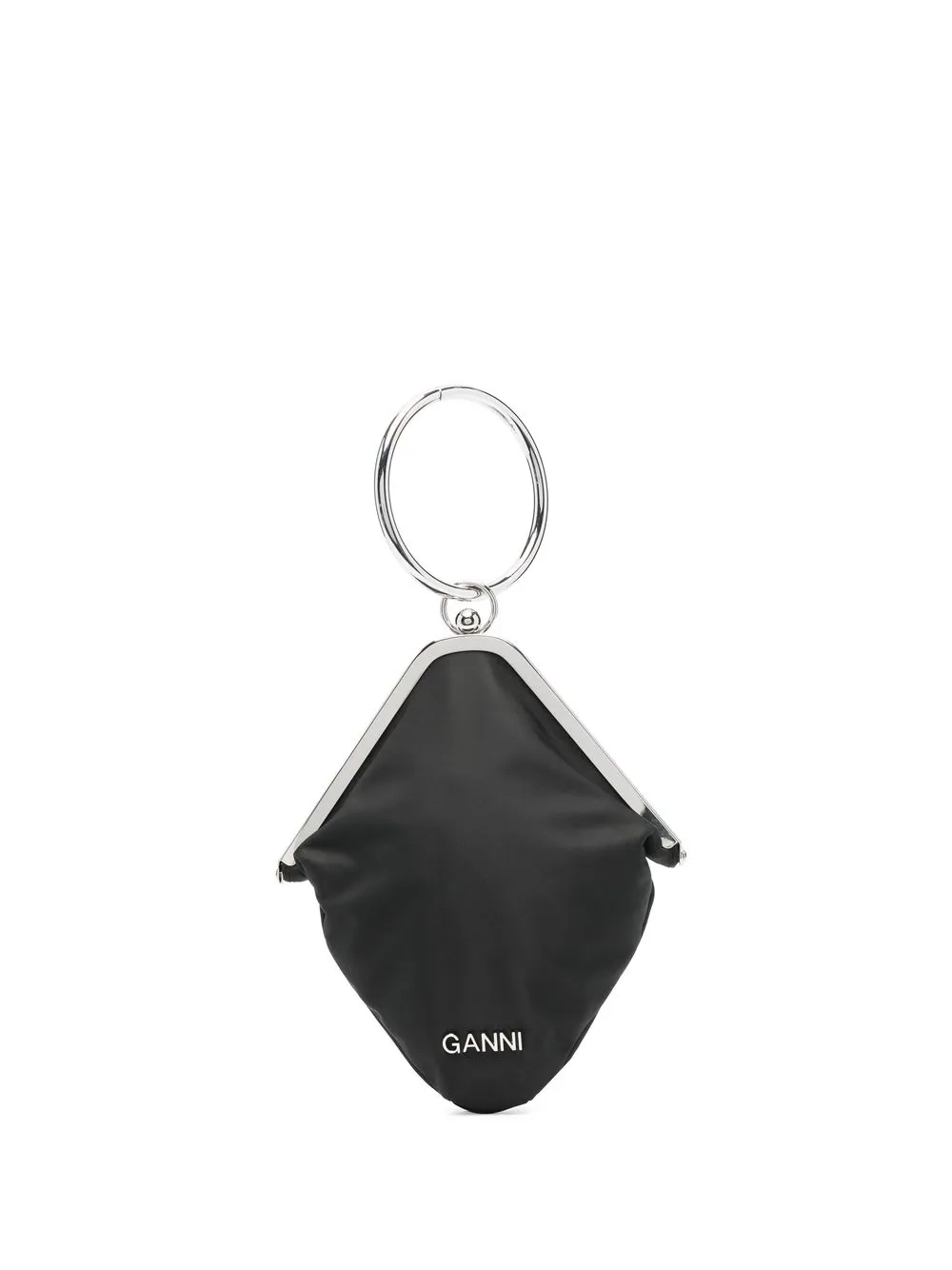 

GANNI diamond-shaped logo clutch bag - Negro