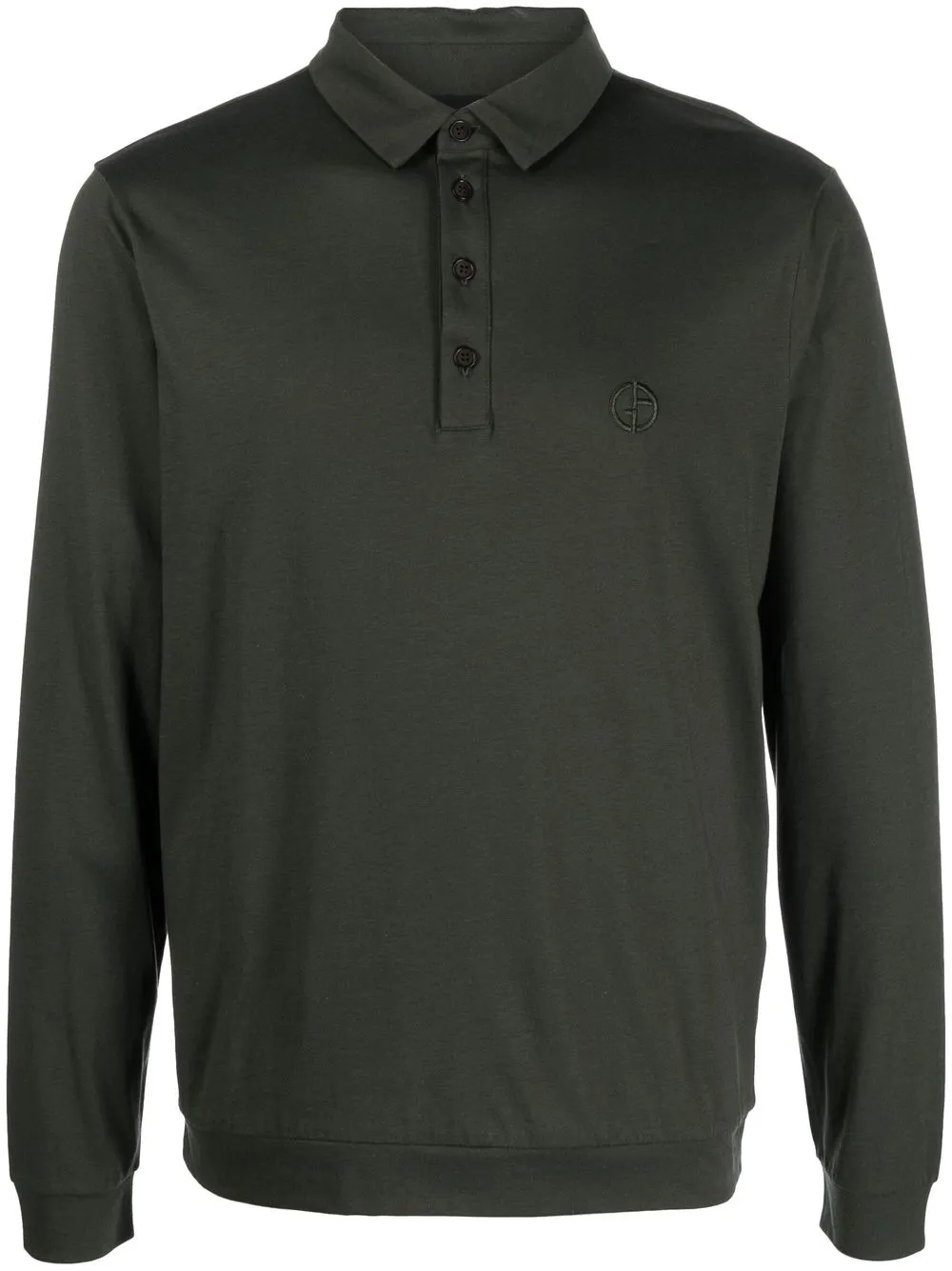 

Giorgio Armani playera tipo polo con logo bordado - Verde