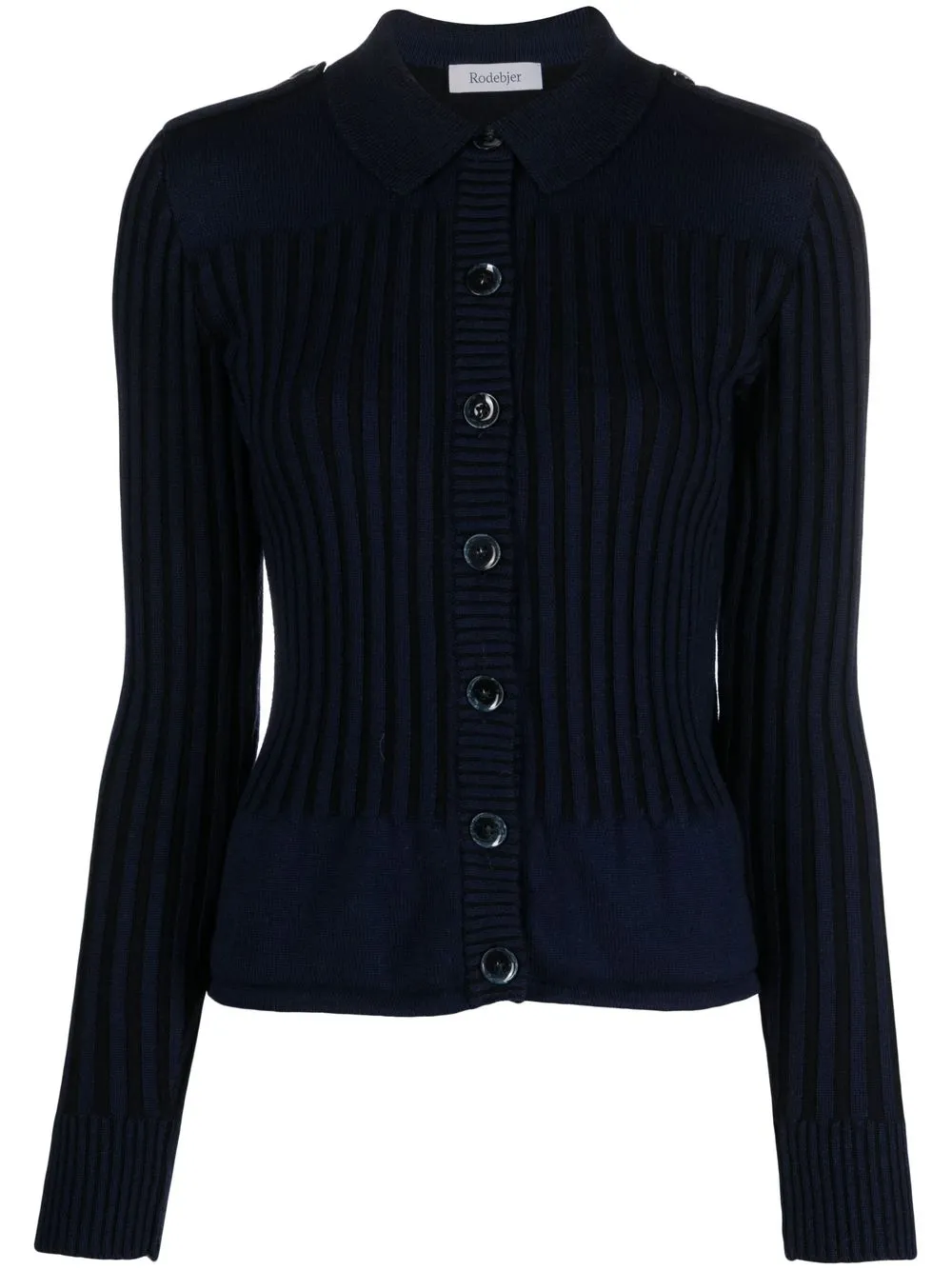 

Rodebjer ribbed button-up cardigan - Blue