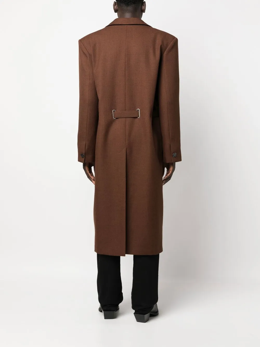 Y/project Brown Y Belt Coat In 褐色