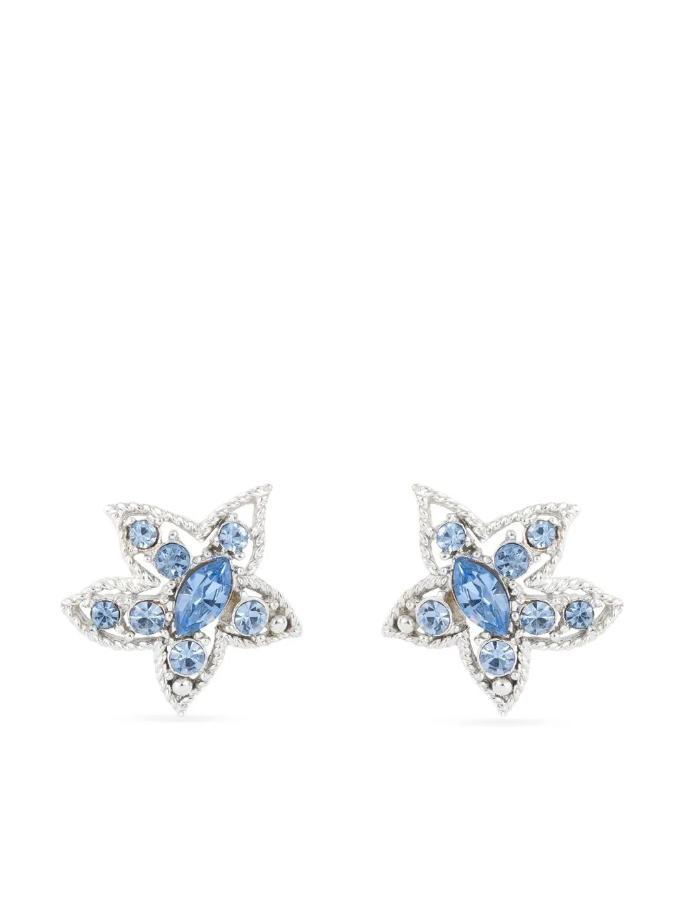 

Susan Caplan Vintage aretes de perla con detalles de cristal 1960 - Plateado