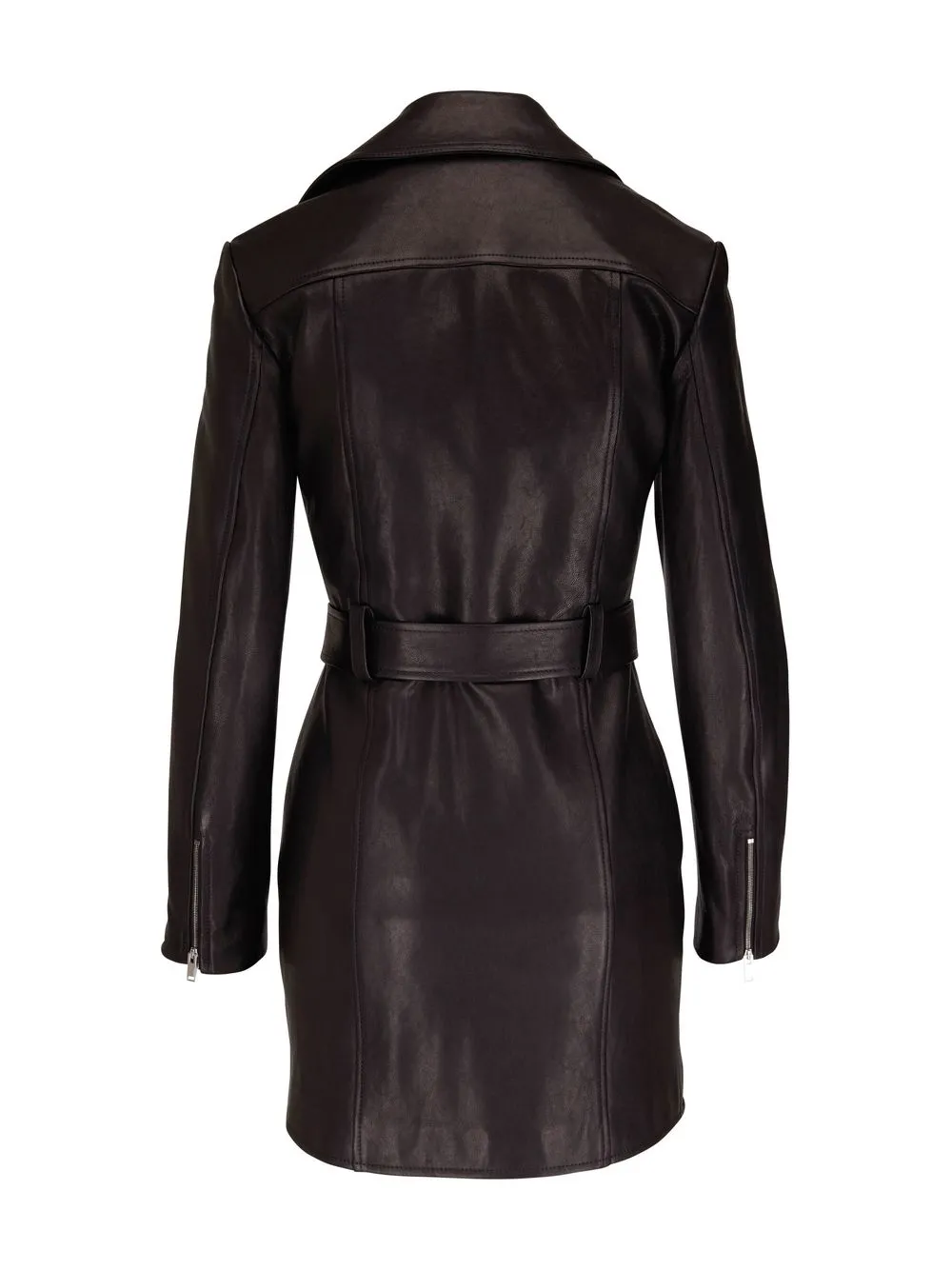 KHAITE Leren mini-jurk - Zwart