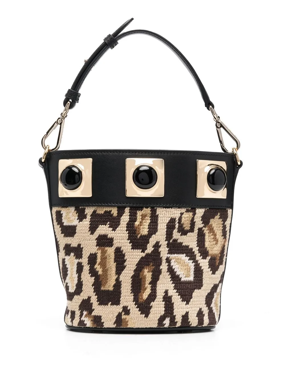 

ETRO bolsa Crown Me Animalier - Negro