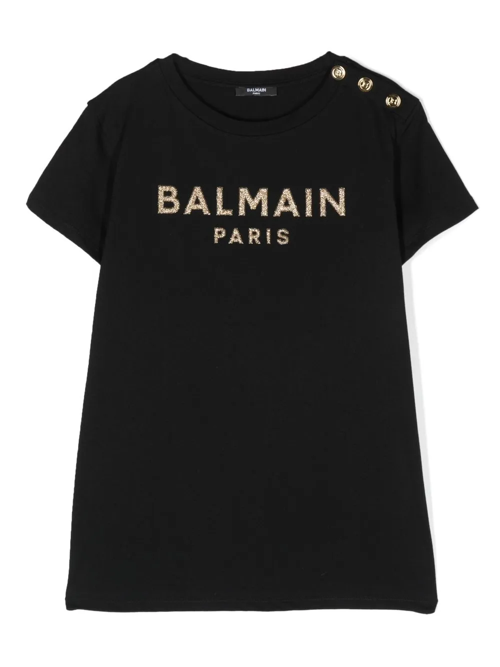 

Balmain Kids playera con logo estampado - Negro