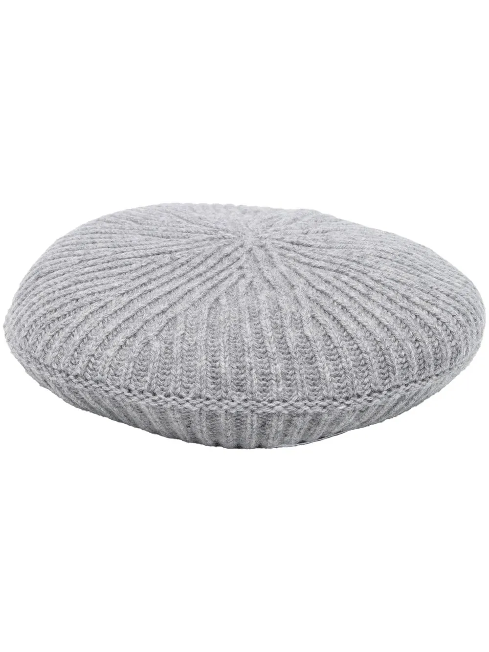 

GANNI wool-blend ribbed-knit beret - Grey