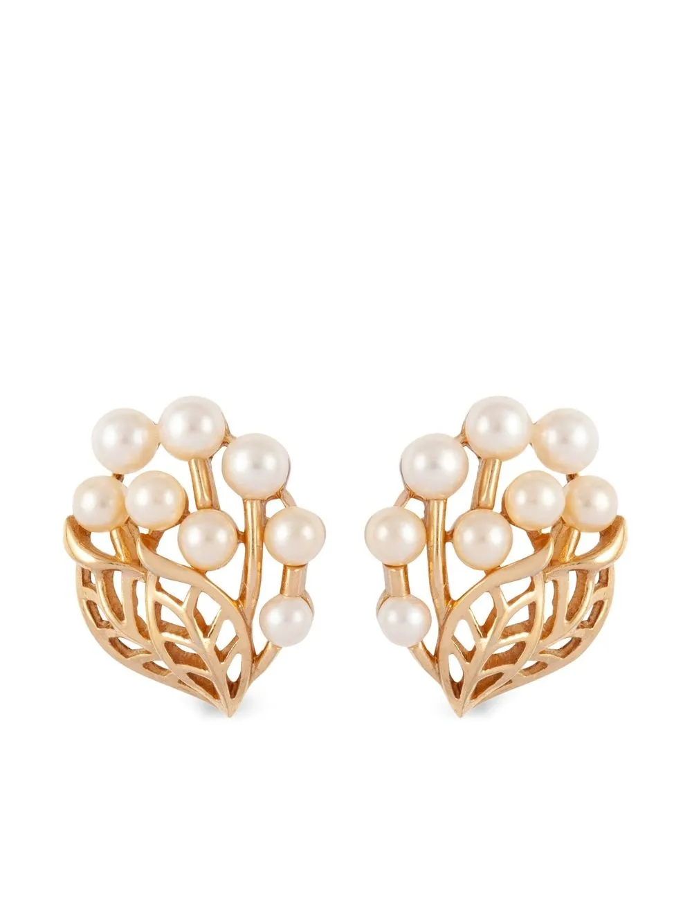 Susan Caplan Vintage 1950s Trifari pearl-embellished clip-on Earrings ...