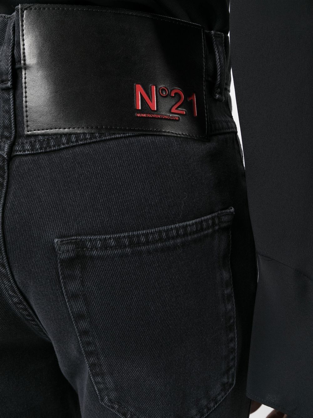 Shop N°21 Wide-leg Jeans In 黑色