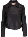 Vince off-centre zip jacket - Black