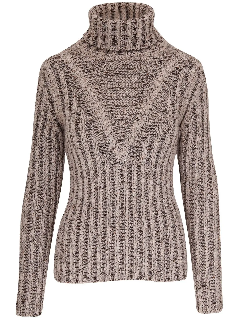 

KHAITE ribbed roll-neck cashmere jumper - Neutrals