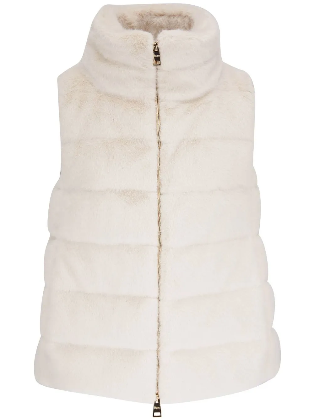 

Herno velvet-effect feather-down gilet - White