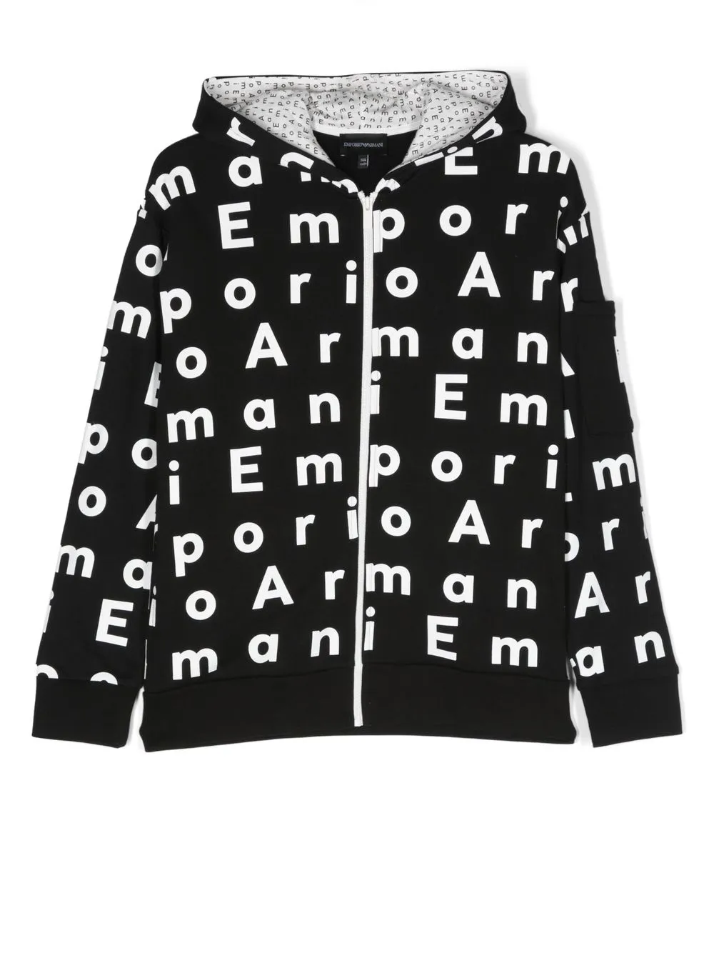 

Emporio Armani Kids logo-print hoodie - Black