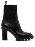Santoni sock-style 85mm boots - Black