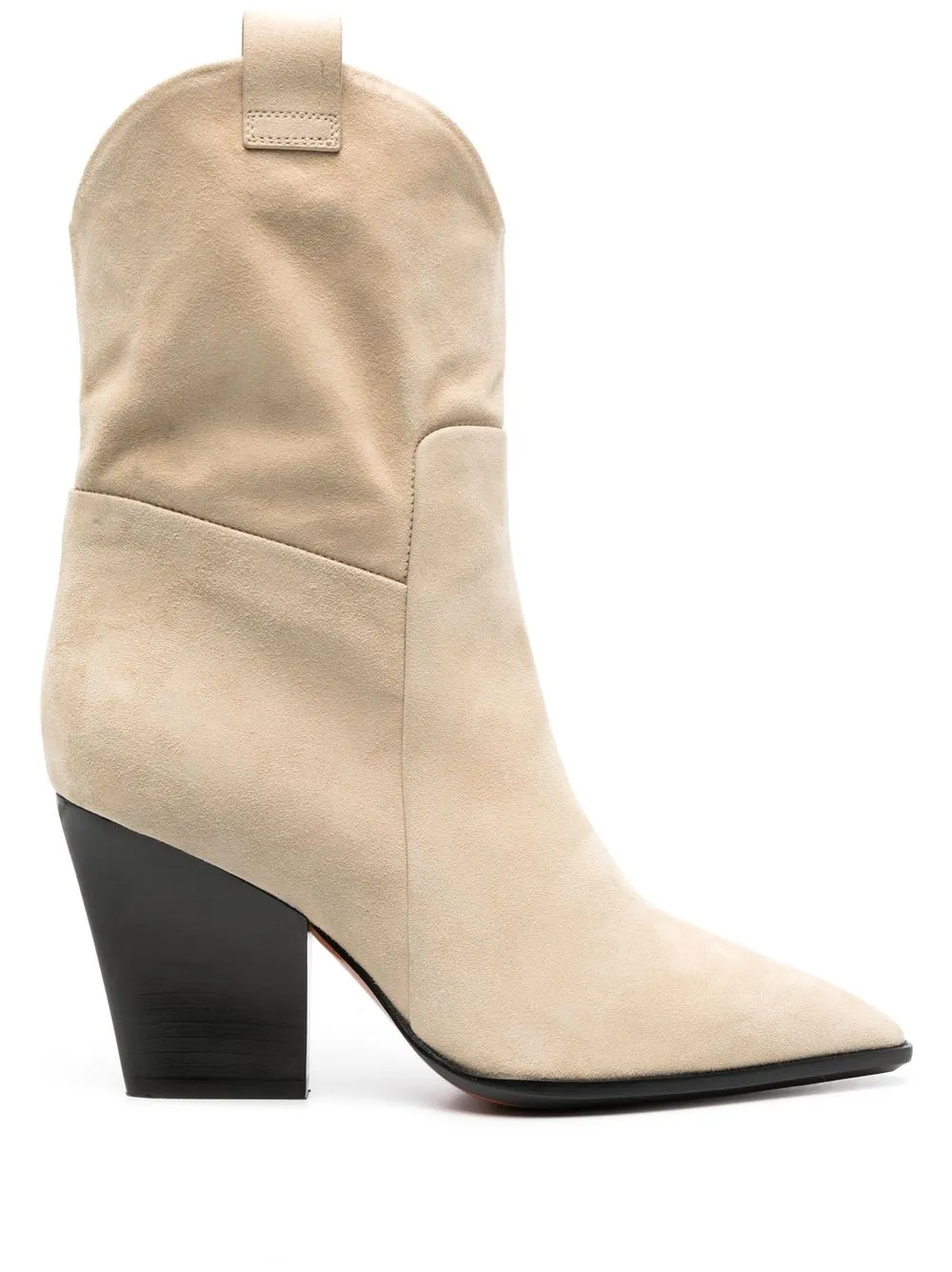 

Santoni Western pointed-toe suede boots - Neutrals