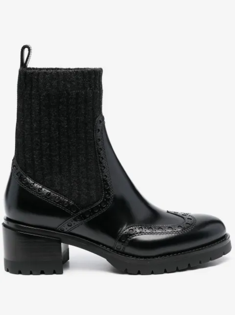 Santoni sock-style Chelsea boots