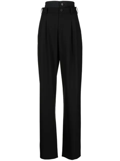 Monse double-waist straight-leg trousers