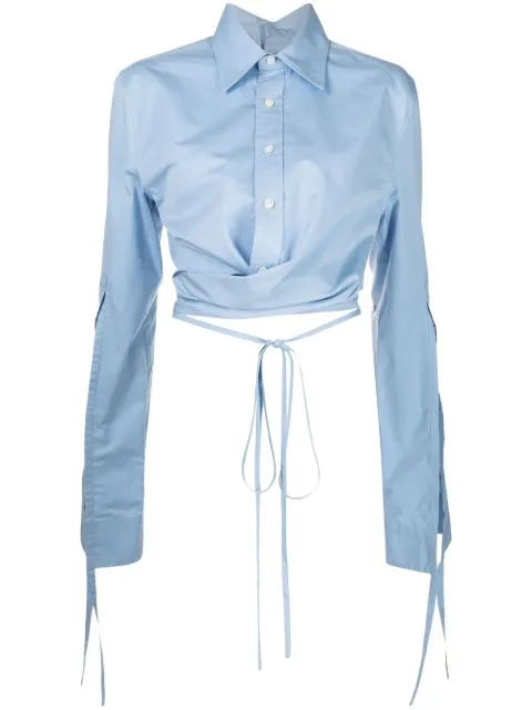 Monse camisa corta con diseño cruzado