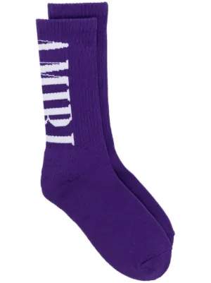 AMIRI ストライプ ロゴ ソックス SOCKS | AMIRI