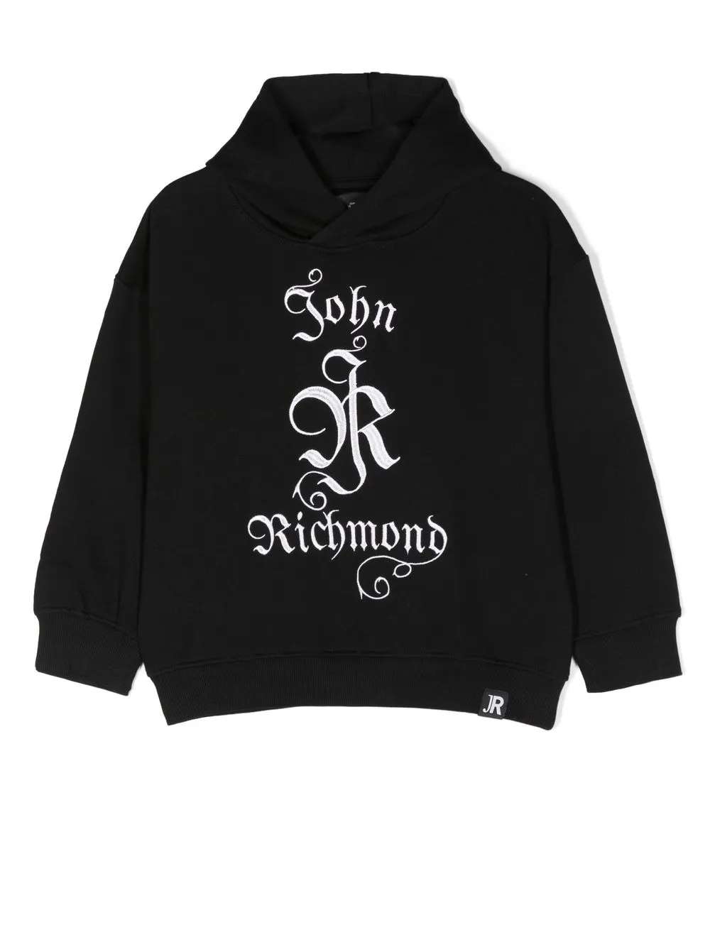 

John Richmond Junior hoodie con logo estampado - Negro