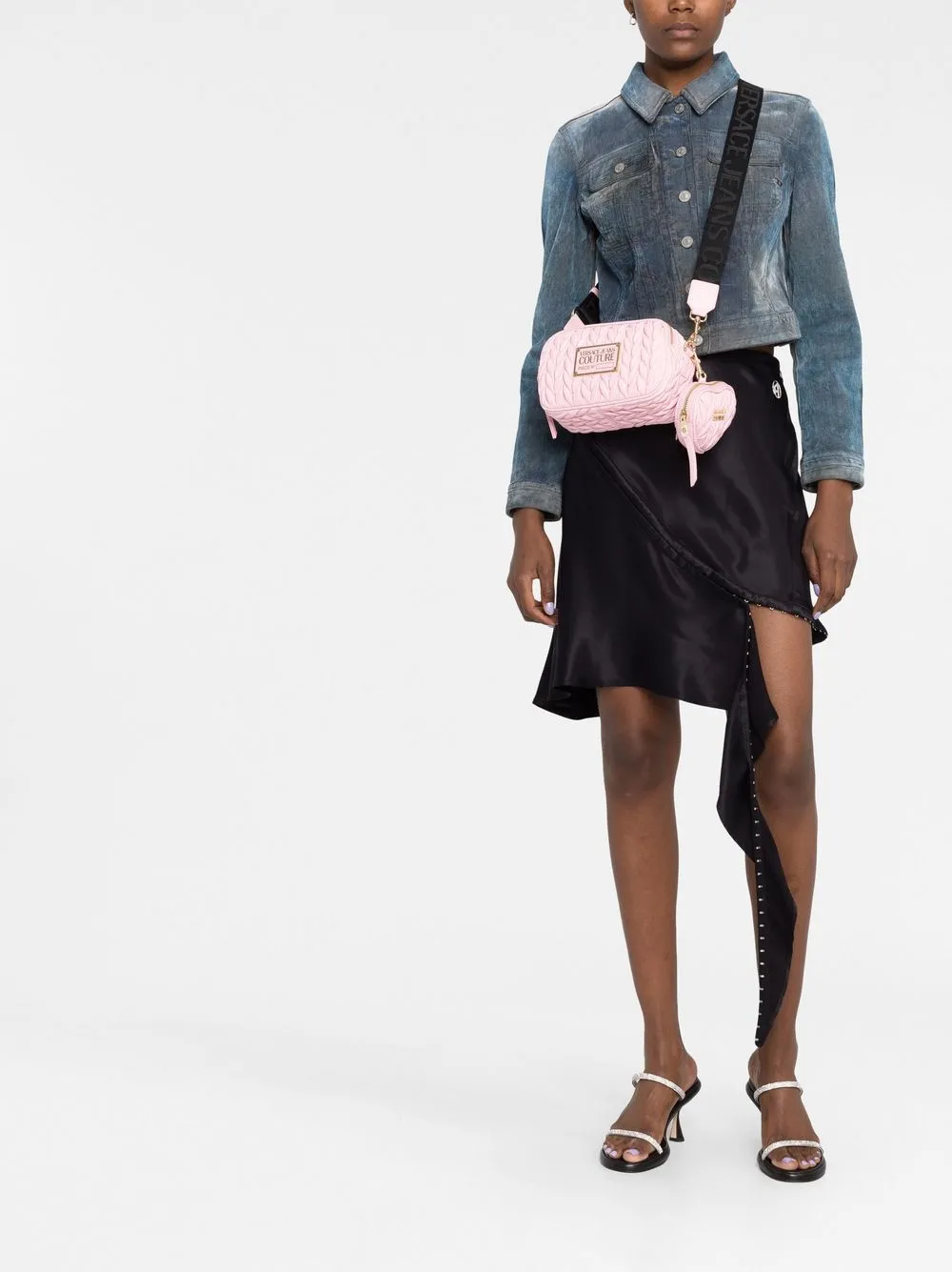 Versace Jeans Couture logo-plaque Quilted Crossbody Bag - Farfetch