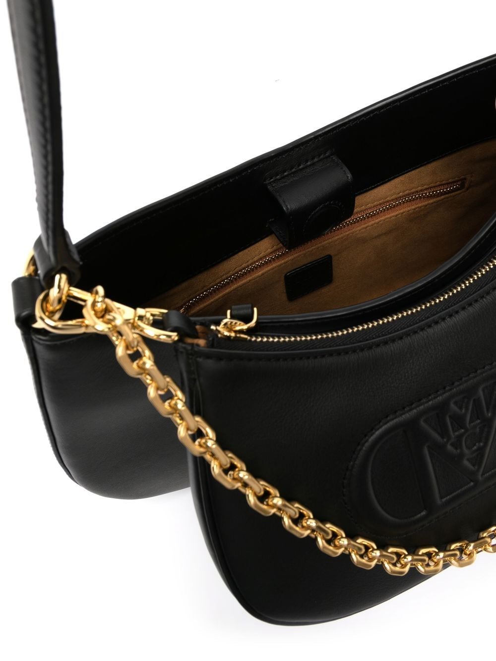 Mcm Mode Travia Small Leather Shoulder Bag - Bosphorus/Gold