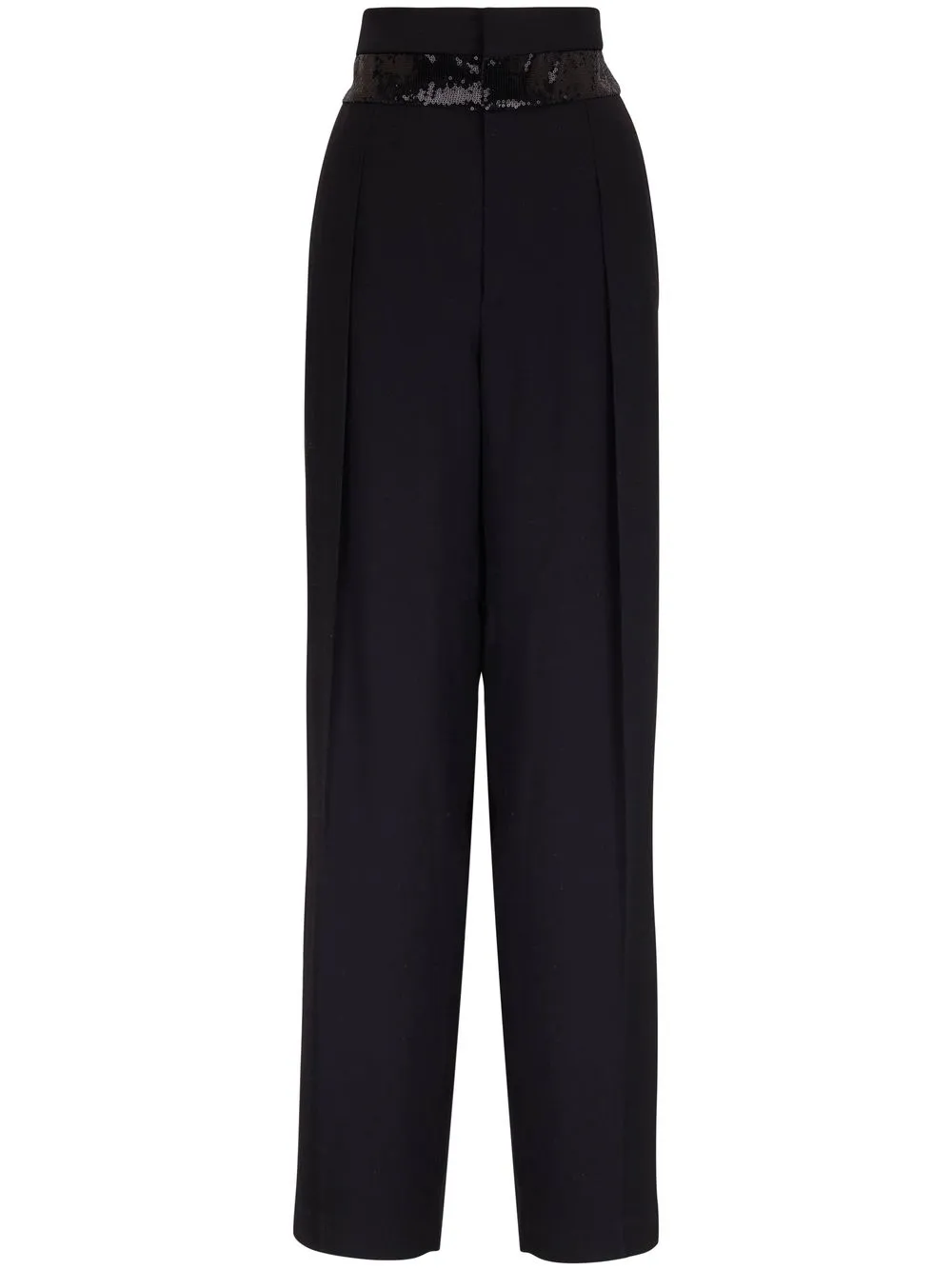 

Brunello Cucinelli sequin-embellished high-waist trousers - Black