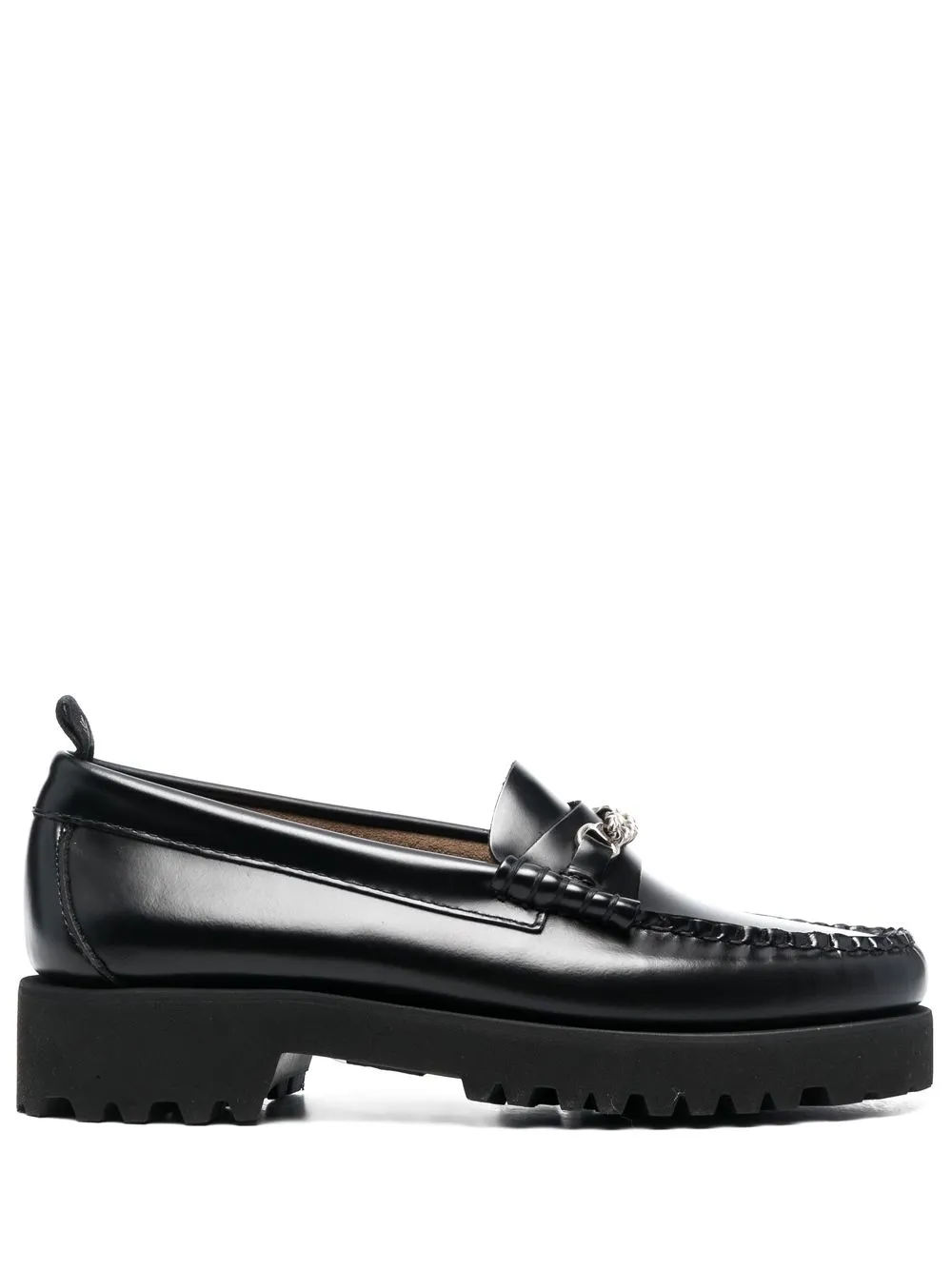 

Fred Perry mocasines con detalle de cadena - Negro