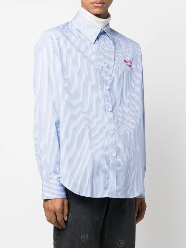 Martine Rose Logo Striped button-down Shirt - Farfetch
