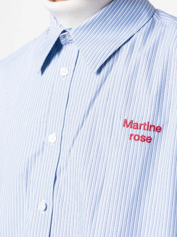 Martine Rose Logo Striped button-down Shirt - Farfetch