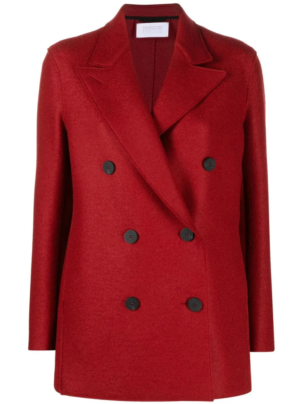 

Harris Wharf London abrigo con doble botonadura - Rojo
