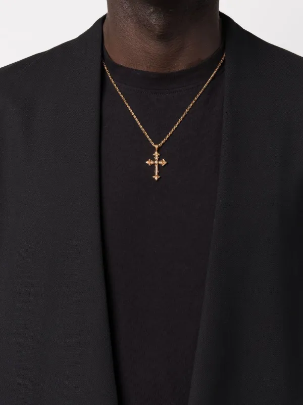 Emanuele Bicocchi Fleury cross-pendant Necklace | Gold | FARFETCH