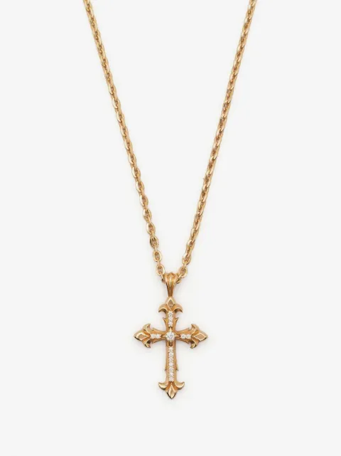 Emanuele Bicocchi Colar Fleury com pingente de crucifixo