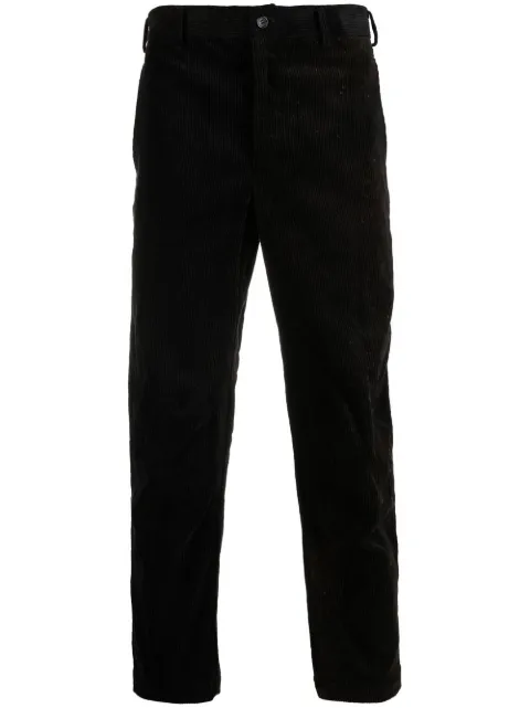 Black Comme Des Garçons cropped corduroy trousers 