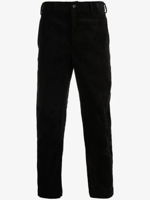 Black Comme Des Garçons cropped corduroy trousers 