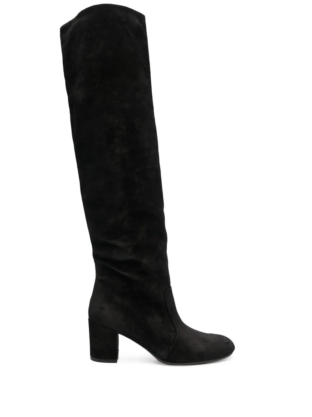 

Chie Mihara 65mm knee-high heeled suede boots - Black