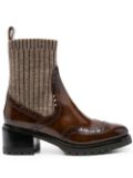 Santoni sock-style ankle boots - Brown