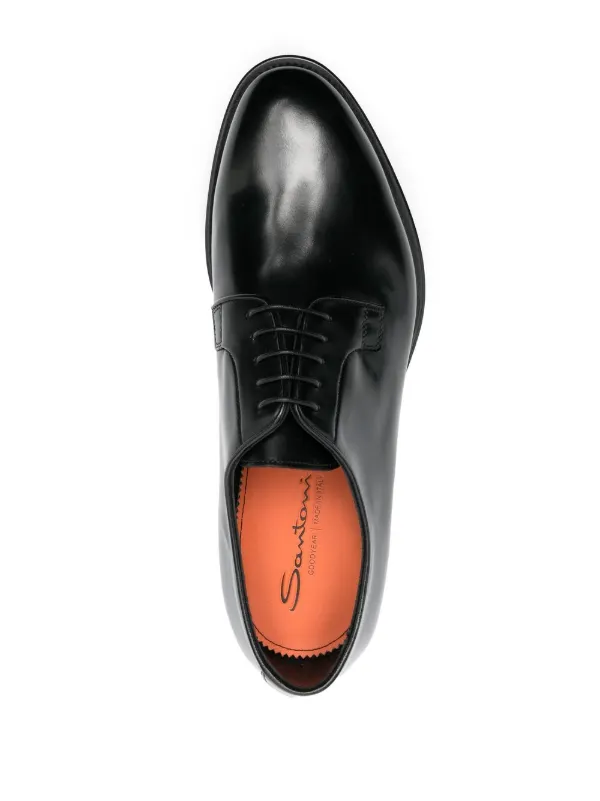 Santoni polished-leather Derby Shoes | Black | FARFETCH AO display picture 3
