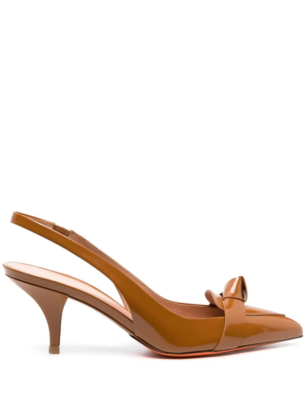 

Santoni knot-detail slingback pumps - Brown