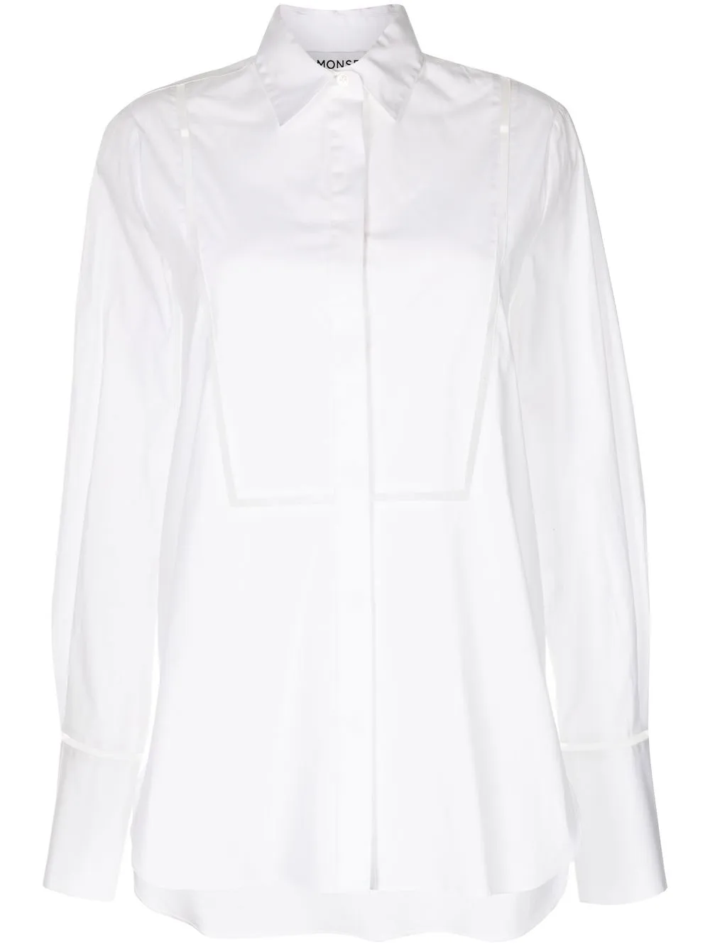 

Monse long-sleeved mesh-insert shirt - White