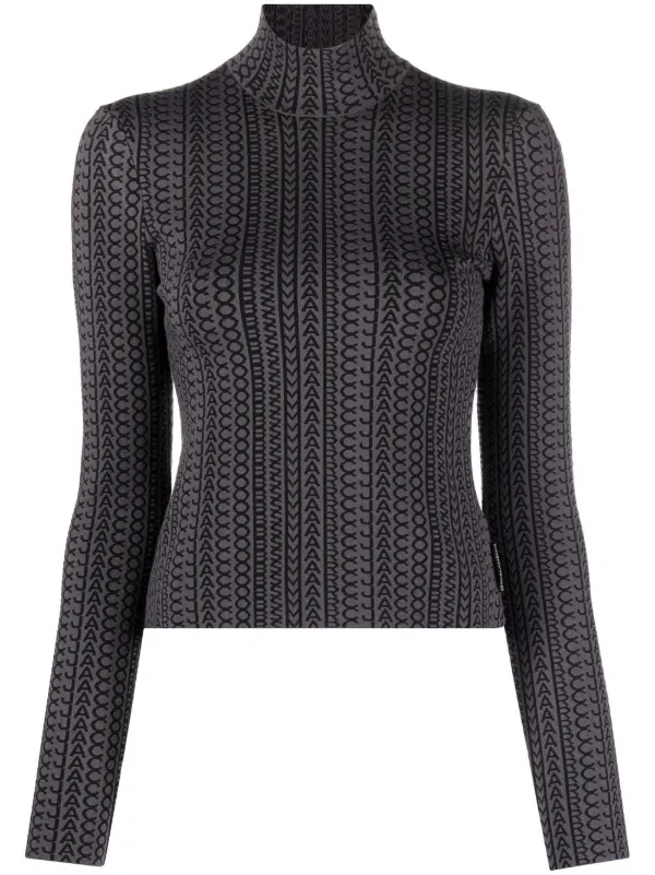 Marc Jacobs The Monogram compact knit mock neck Jumper Farfetch