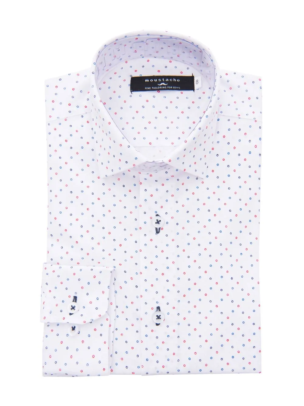 Moustache Circle Print Shirt In Weiss