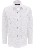 Moustache circle print shirt - White