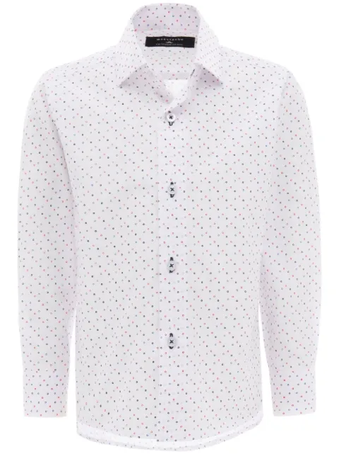 Moustache circle print shirt