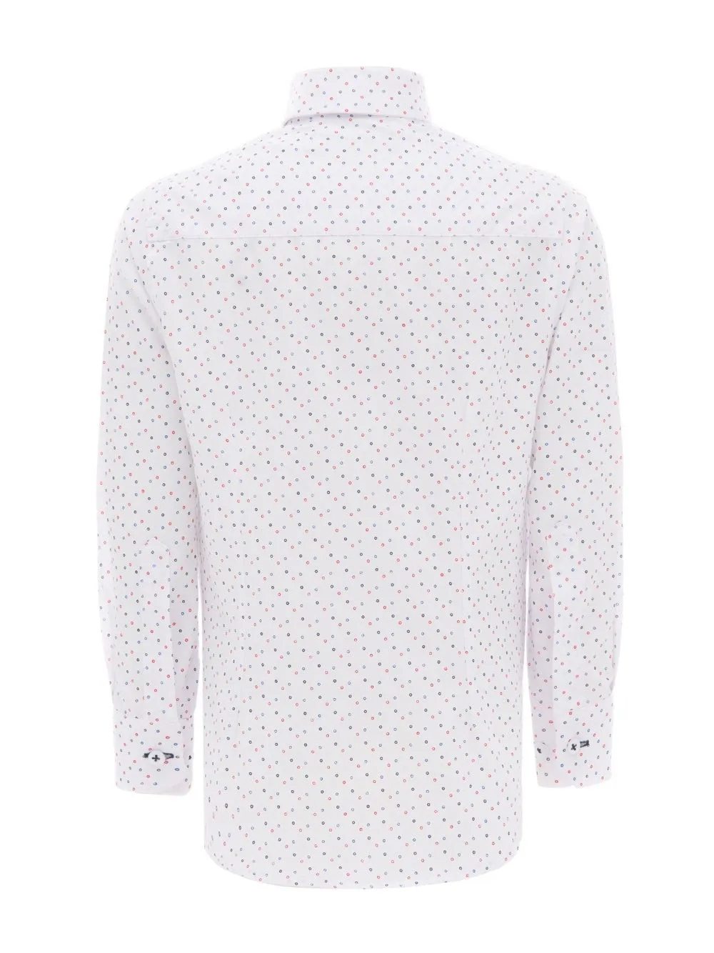 Moustache Circle Print Shirt In Weiss
