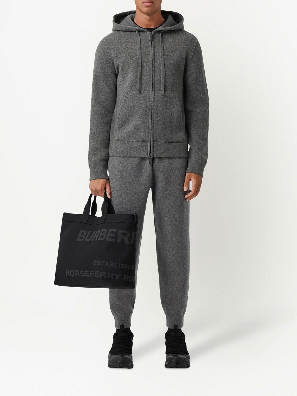 Burberry Trainingsbroek met geborduurd logo - Grijs