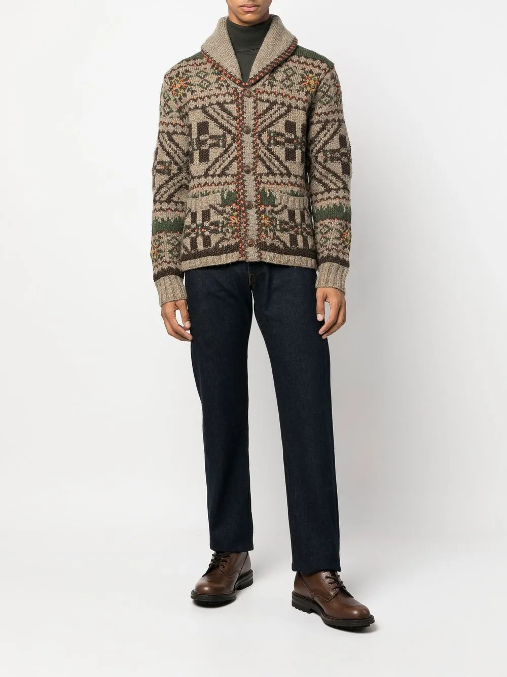 Ralph Lauren RRL インターシャニット カーディガン - Farfetch