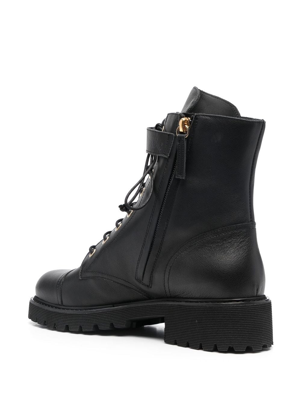 Shop Giuseppe Zanotti Lace-up Combat Boots In Black